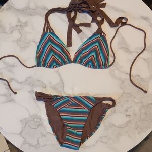 Colorful Striped Bikini